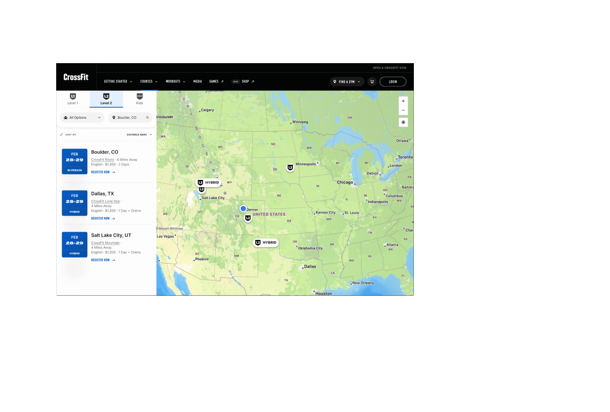 Coach course-finder maps markup animation