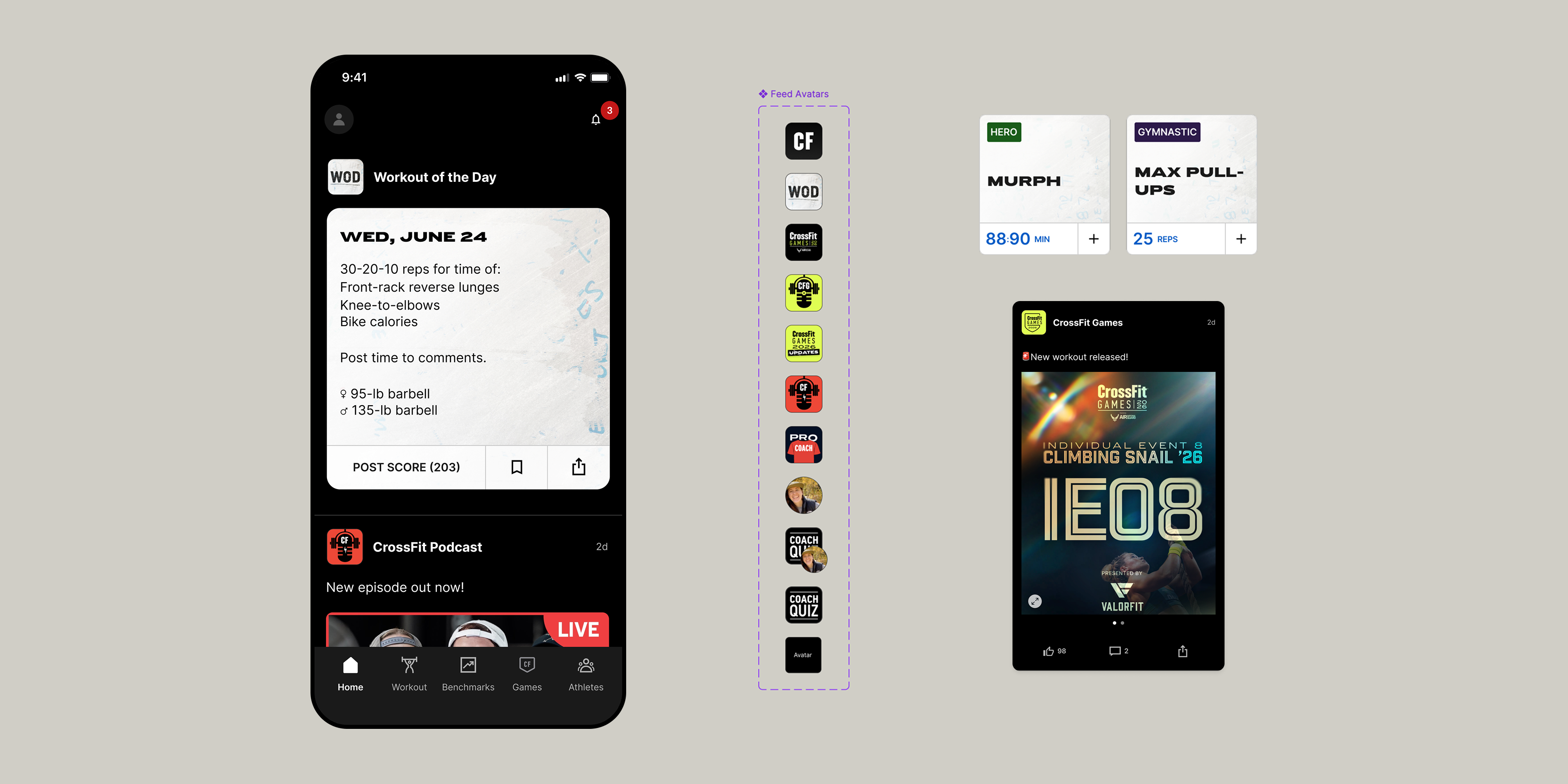 Redesigning the CrossFit Mobile App header